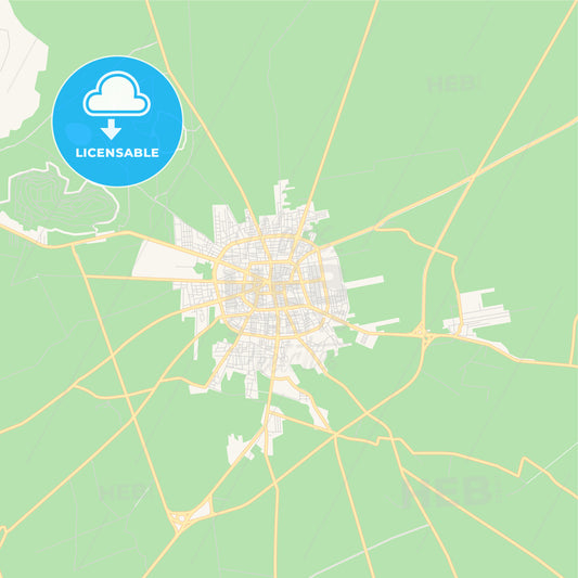 Printable street map of Salamiyah, Syria