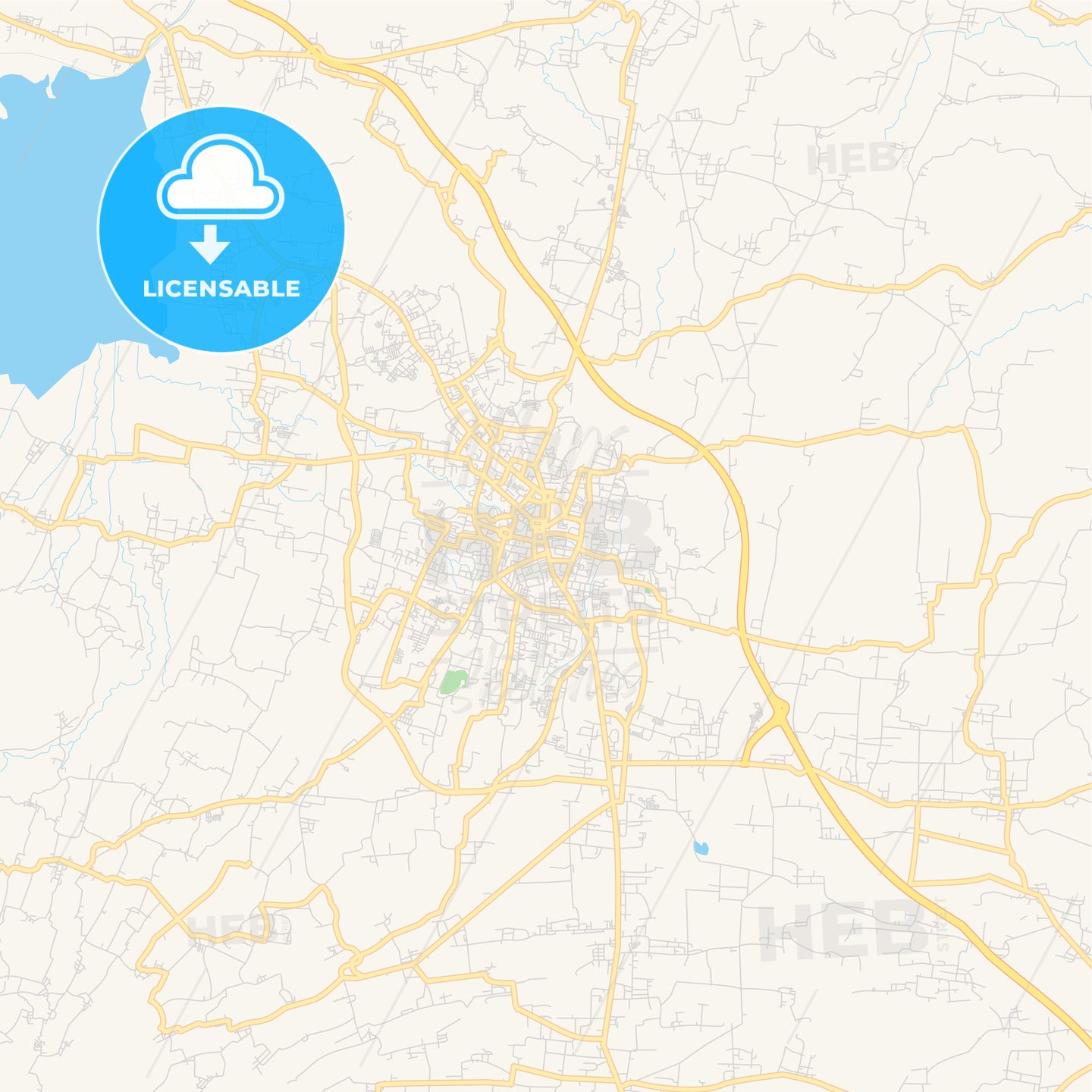 Printable street map of Salatiga, Indonesia