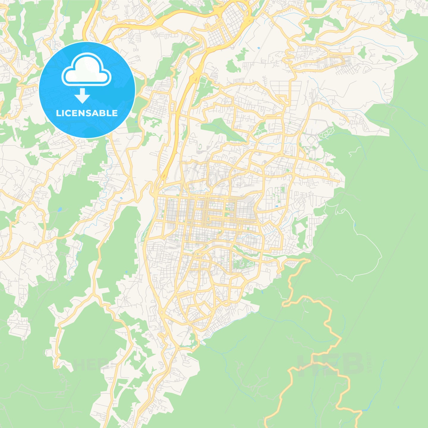 Printable street map of San Cristobal, Venezuela