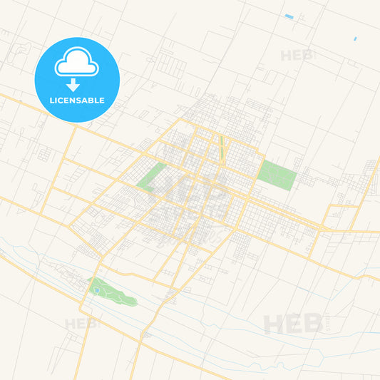 Printable street map of San Rafael, Argentina