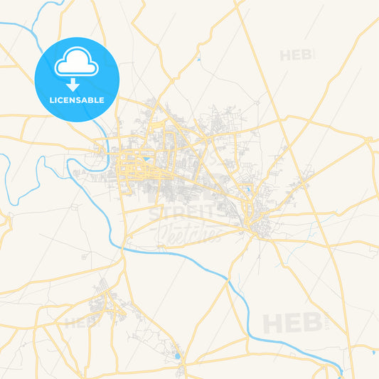 Printable street map of Sangli-Miraj &amp; Kupwad, India