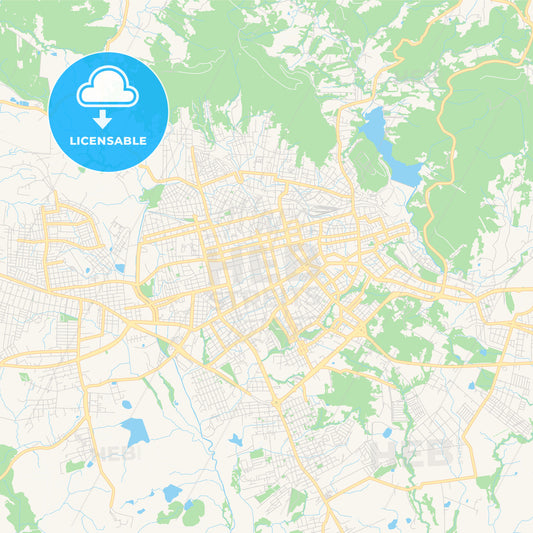 Printable street map of Santa Maria, Brazil