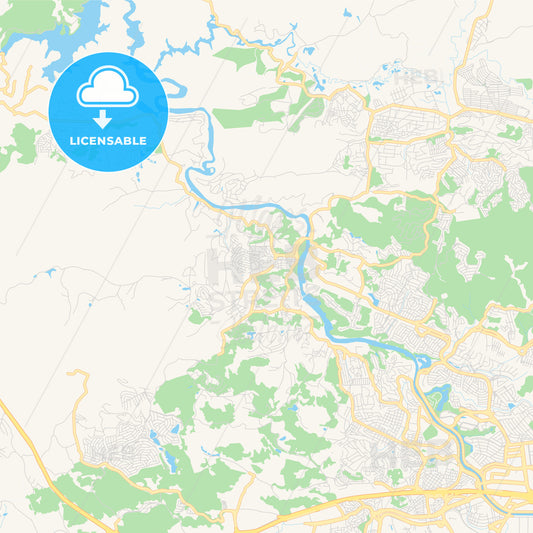 Printable street map of Santana de Parnaiba, Brazil