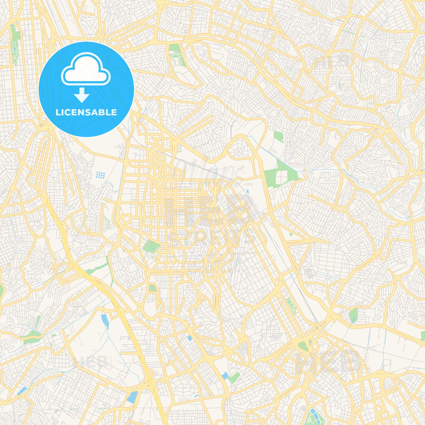 Printable street map of Sao Caetano do Sul, Brazil