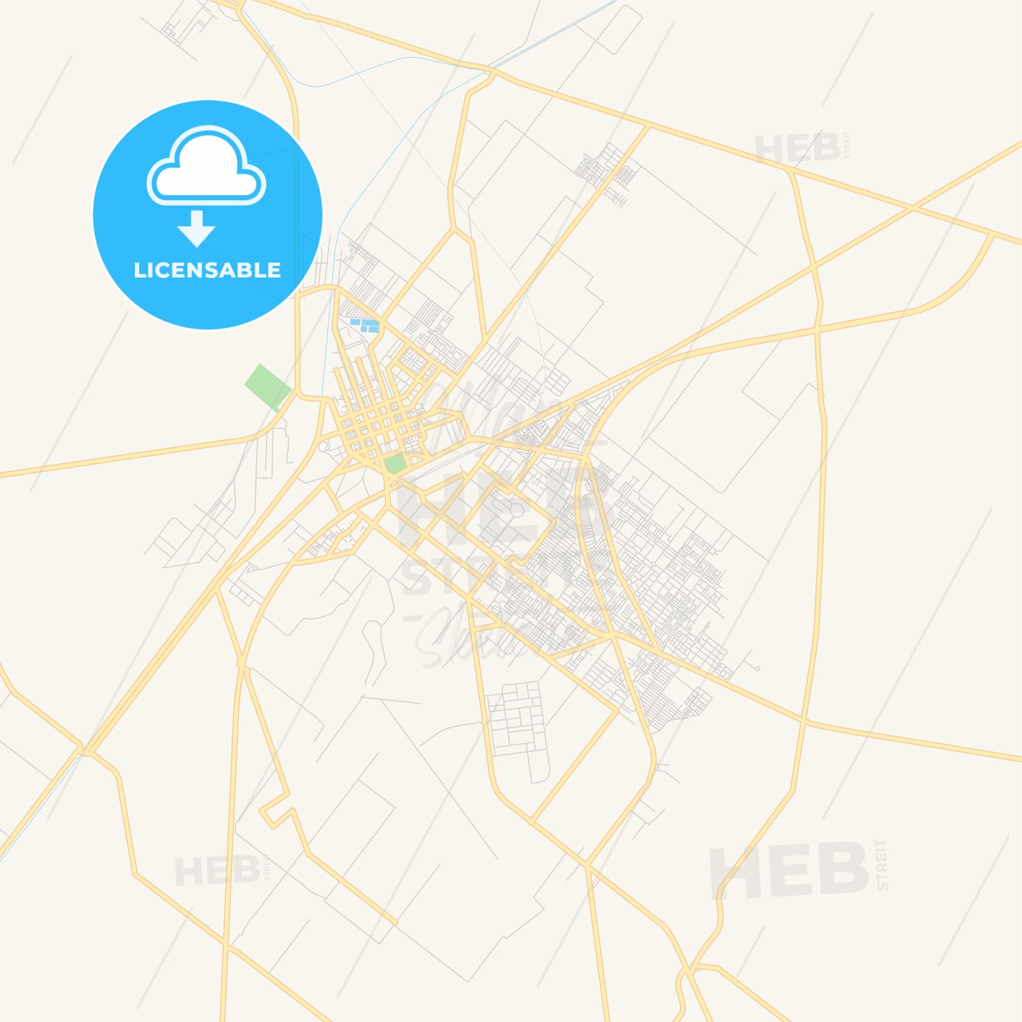 Printable street map of Sargodha, Pakistan