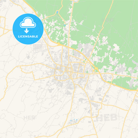 Printable street map of Serang, Indonesia