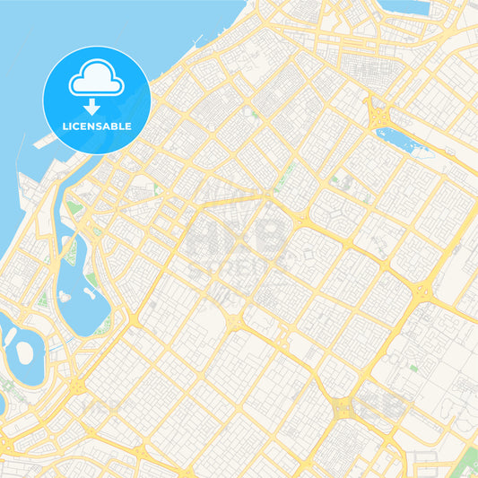 Printable street map of Sharjah , United Arab Emirates