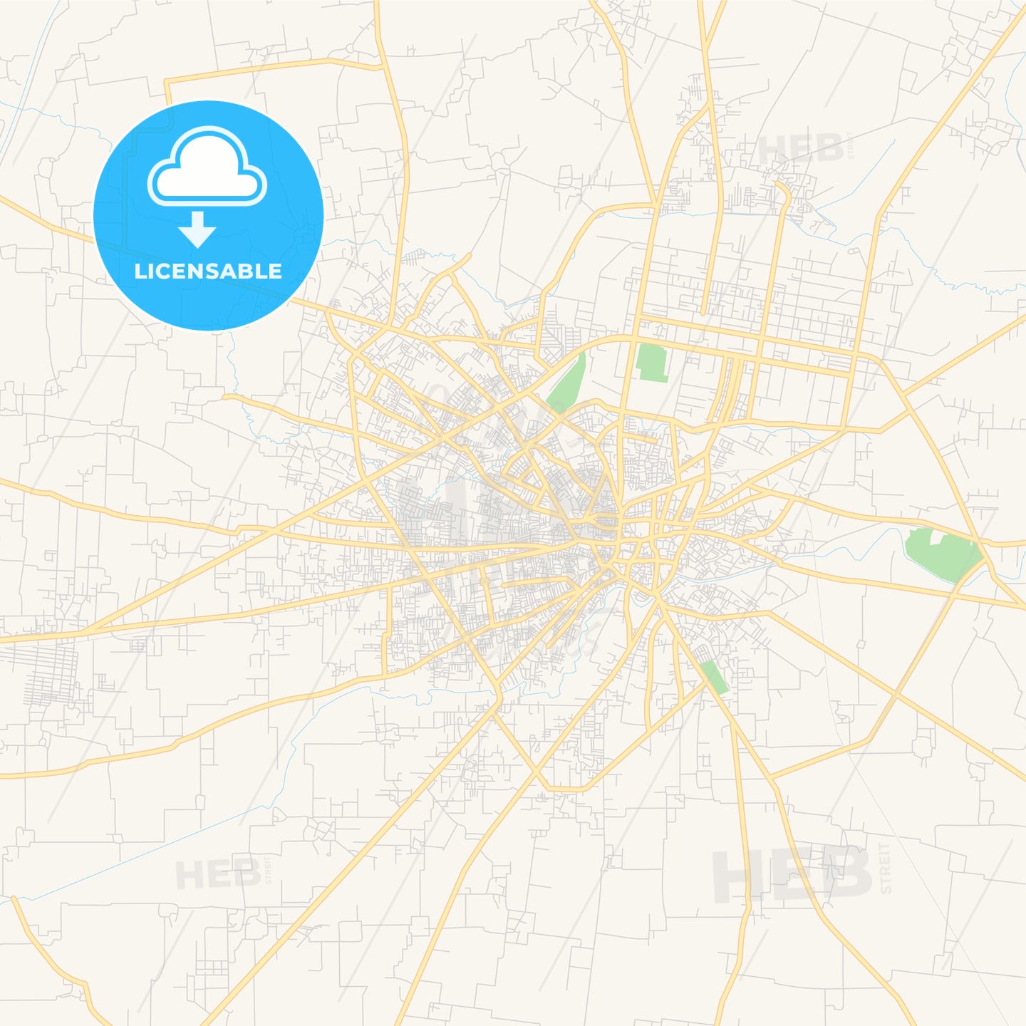 Printable street map of Sialkot, Pakistan - HEBSTREITS