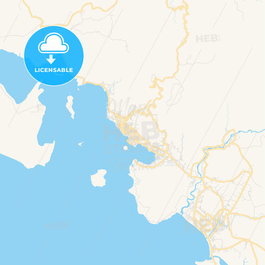 Printable street map of Sibolga, Indonesia