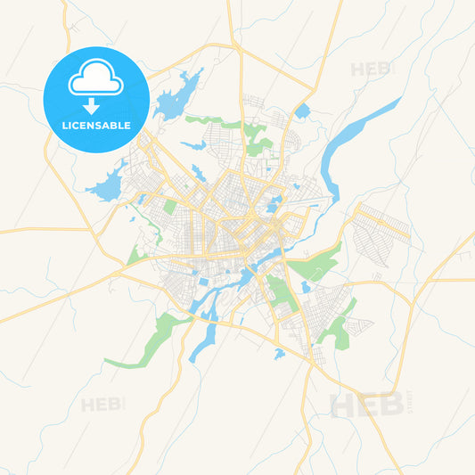 Printable street map of Sobral, Brazil