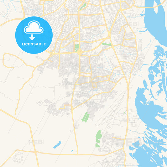 Printable street map of Soledad, Colombia