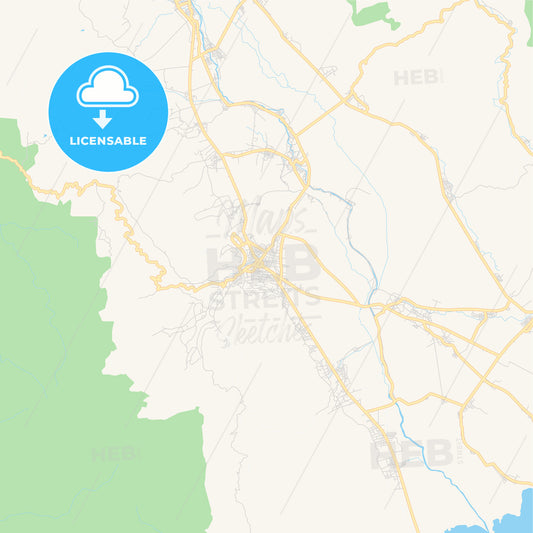 Printable street map of Sungai Penuh, Indonesia