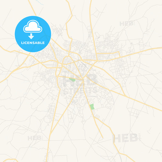 Printable street map of Tabora, Tanzania