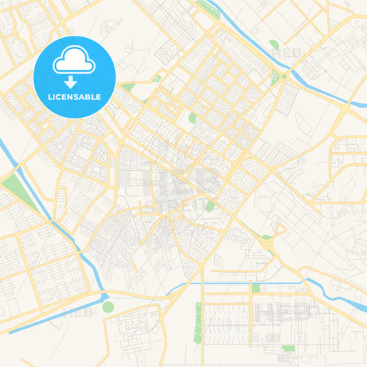 Printable street map of Tabuk, Saudi Arabia