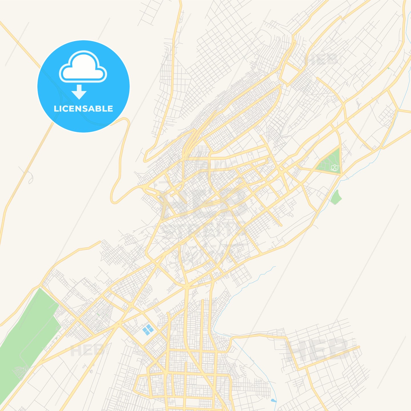 Printable street map of Tacna, Peru