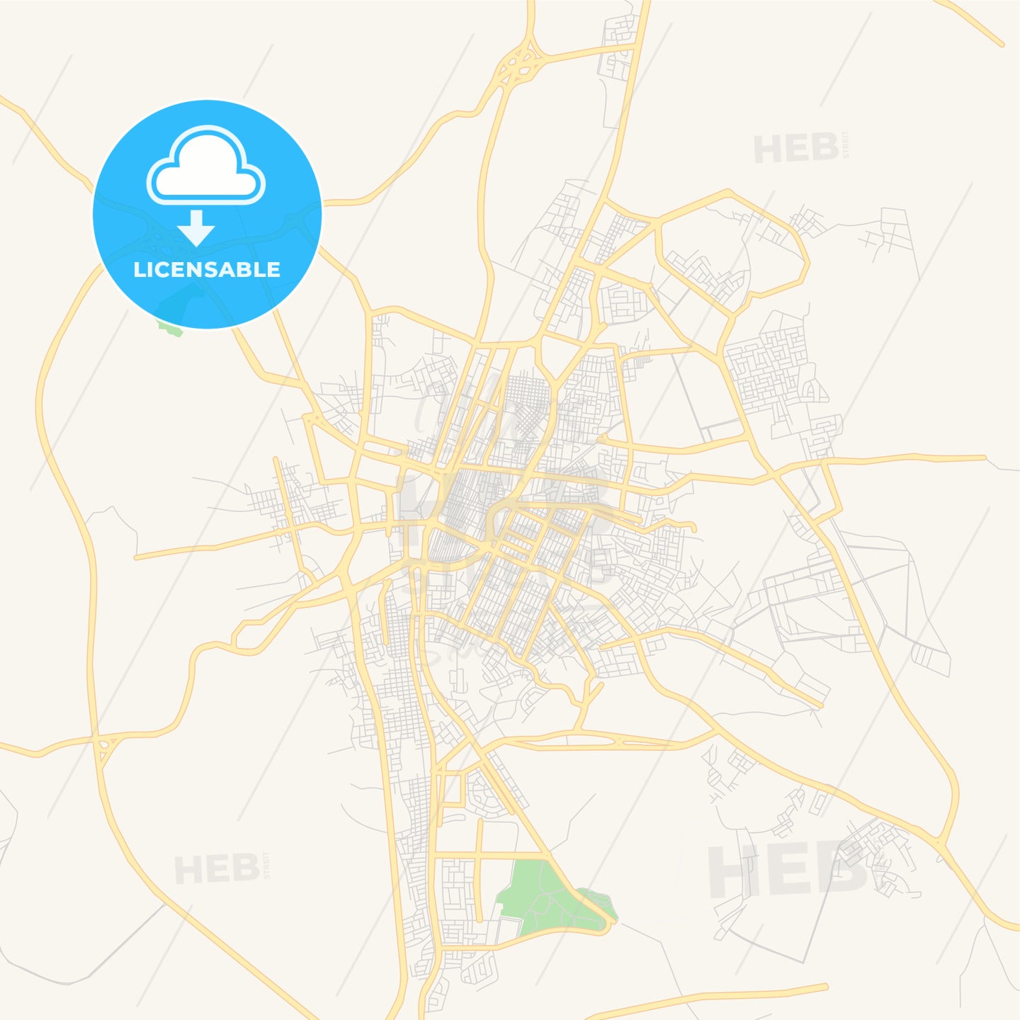 Printable street map of Taif, Saudi Arabia