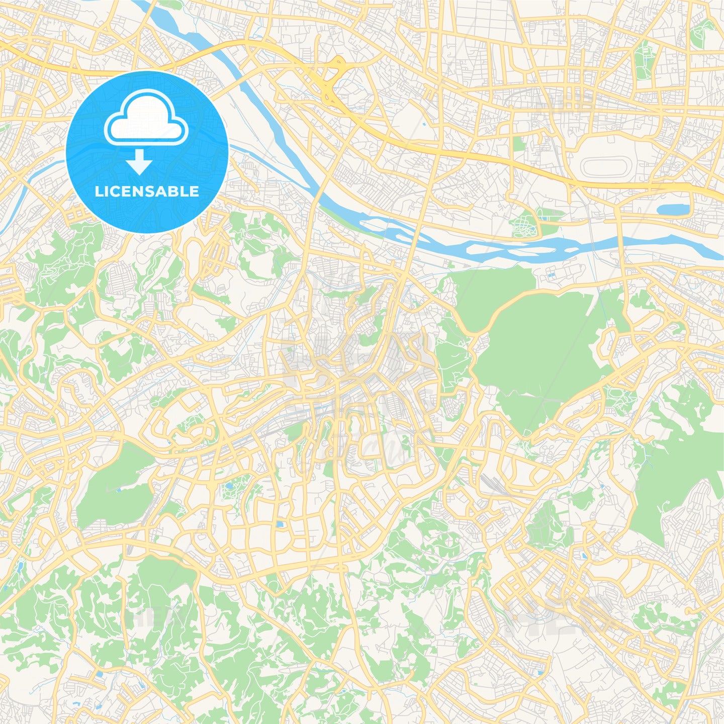 Printable street map of Tama, Japan