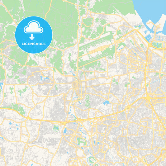 Printable street map of Tangerang, Indonesia