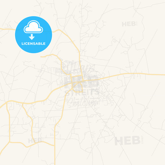 Printable street map of Tarhuna, Libya