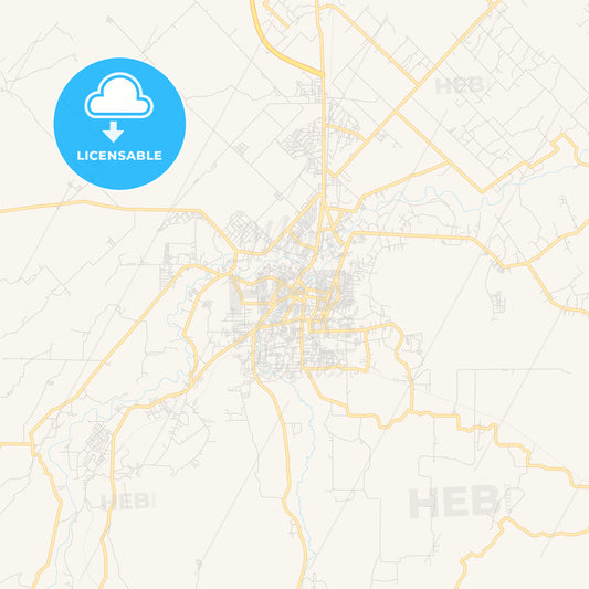 Printable street map of Tebing Tinggi, Indonesia