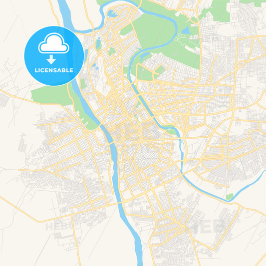 Printable street map of Teresina, Brazil