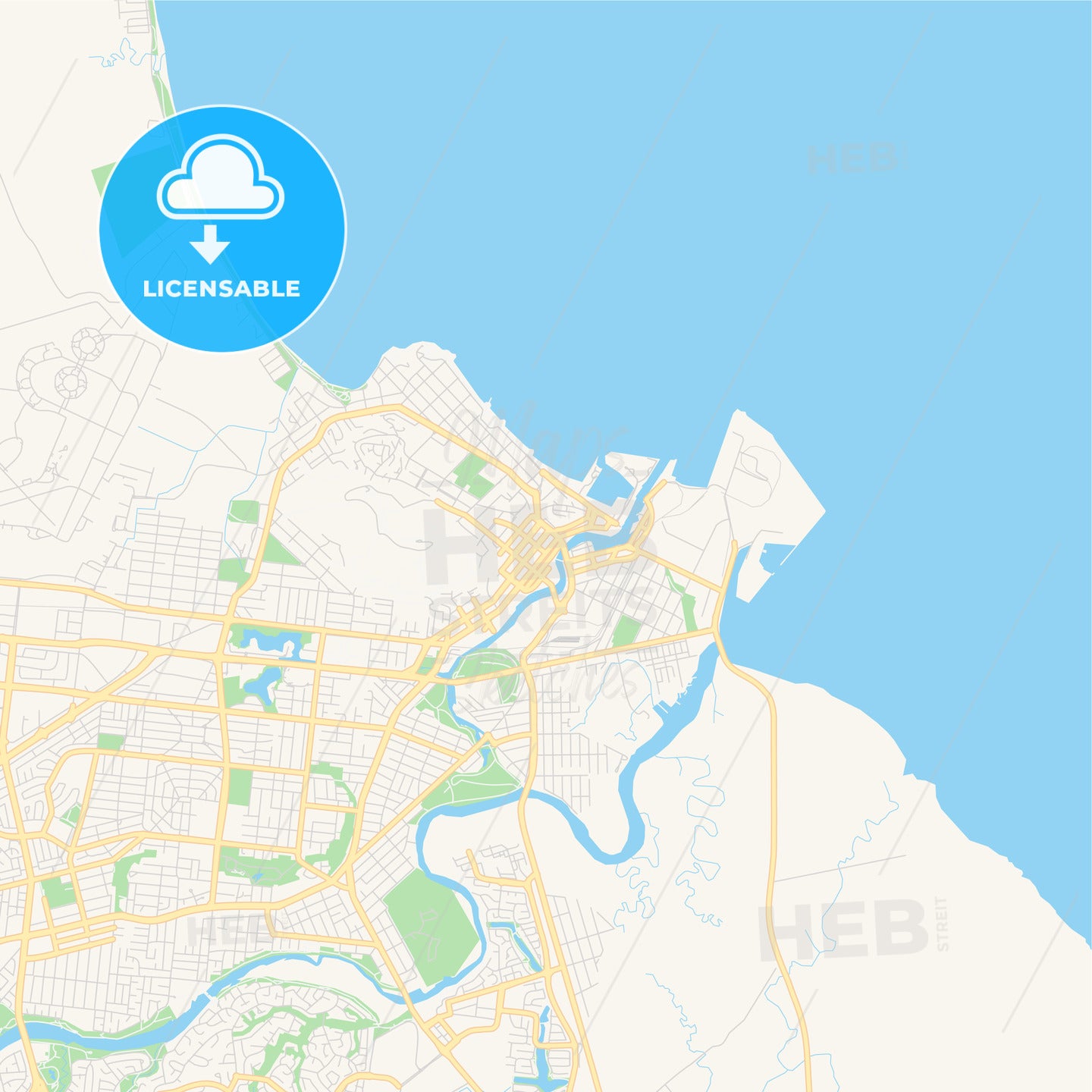 Printable street map of Townsville, Australia - HEBSTREITS