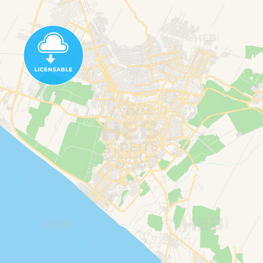Printable street map of Trujillo, Peru