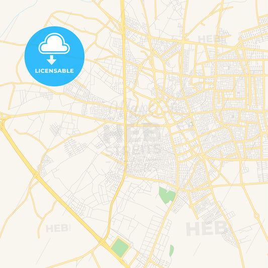 Printable street map of Unaizah, Saudi Arabia