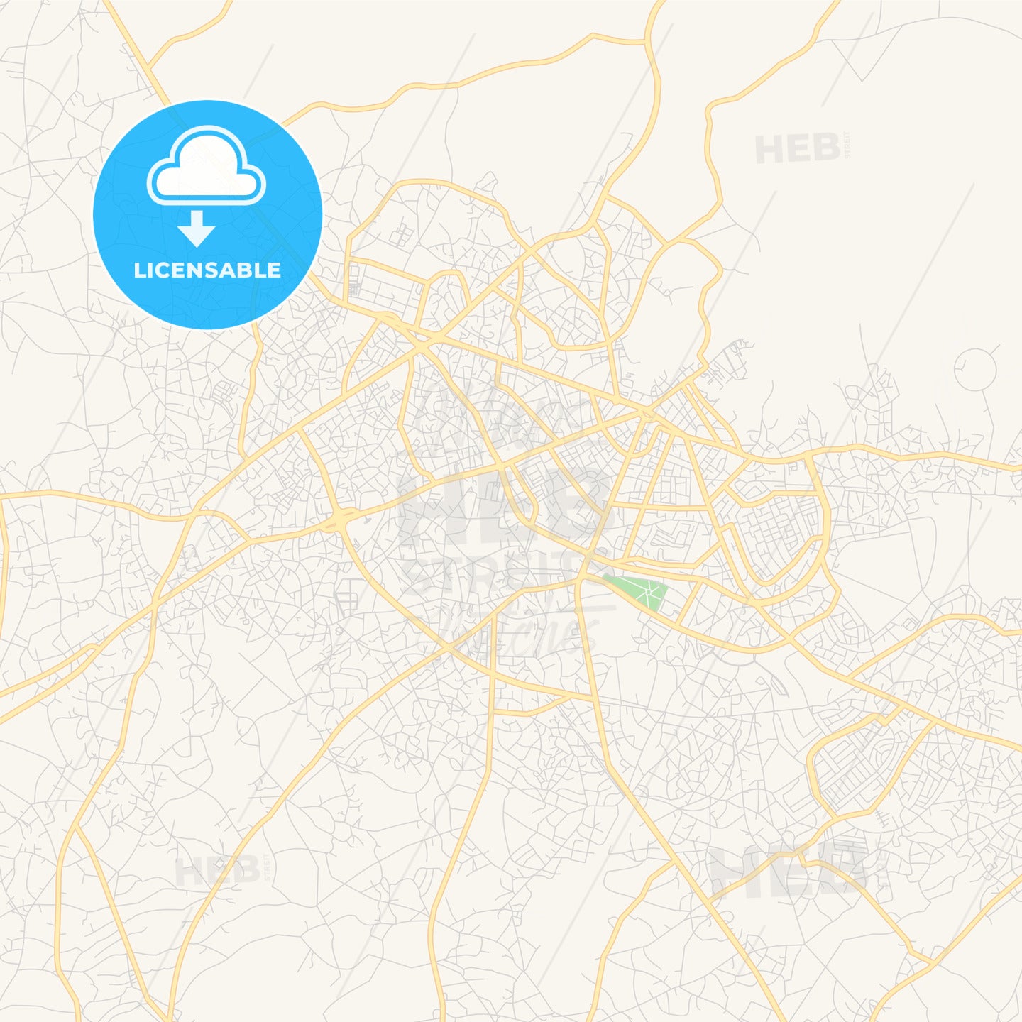 Printable street map of Uyo, Nigeria