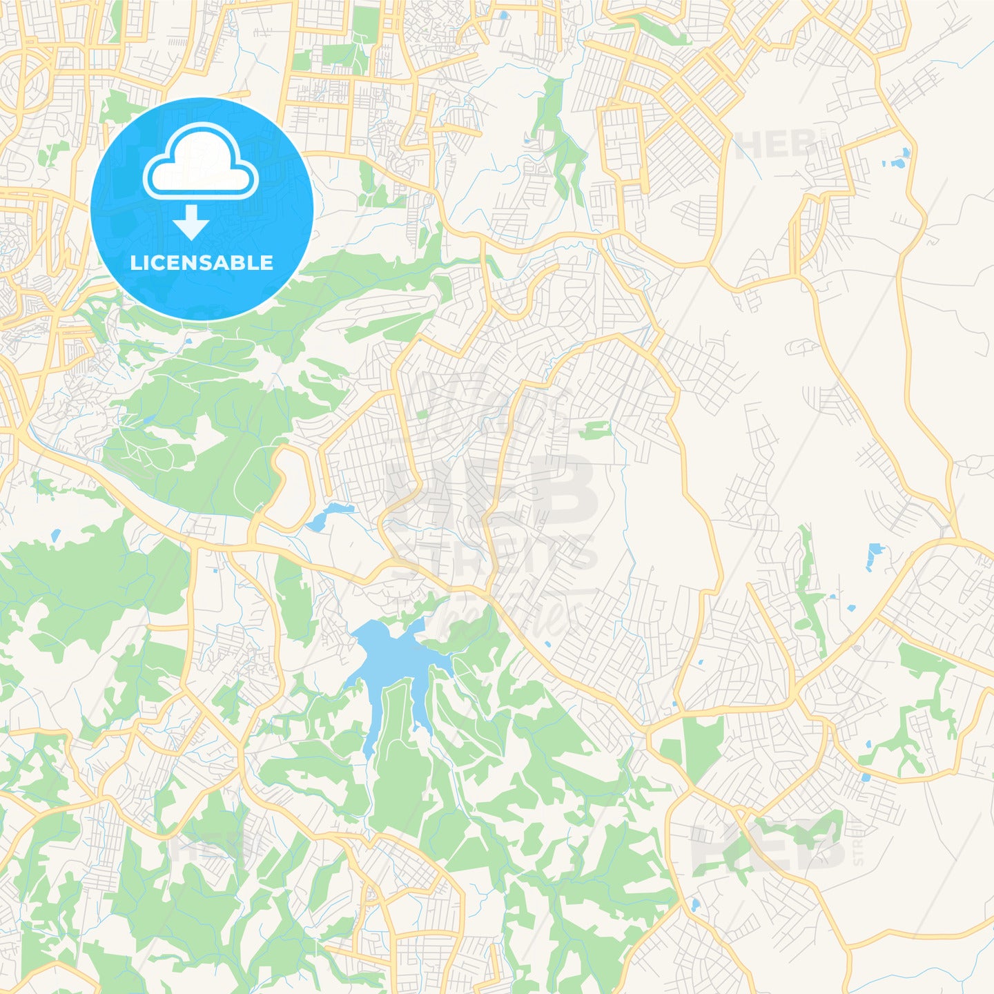 Printable street map of Viamao, Brazil