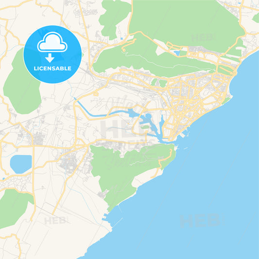 Printable street map of Visakhapatnam, India