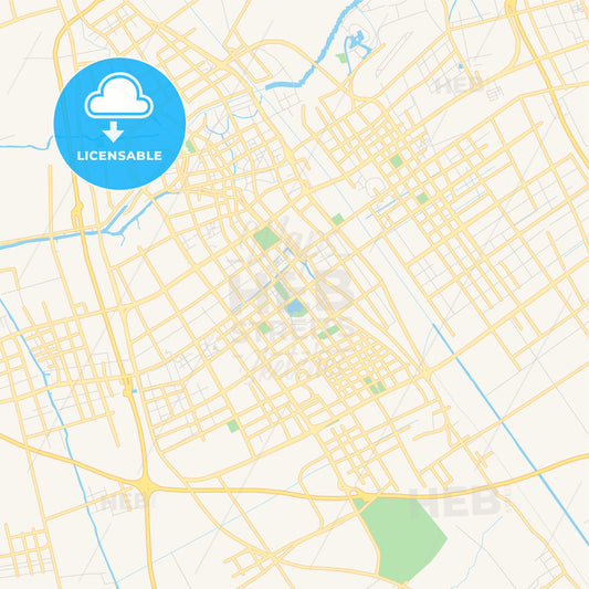 Printable street map of Yancheng, China