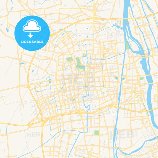 Printable street map of Yangzhou, China