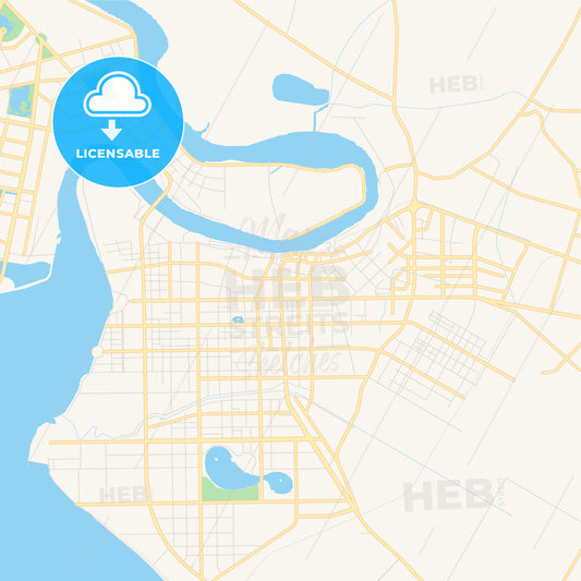 Printable street map of Yingkou, China