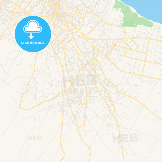 Printable street map of Zliten, Libya