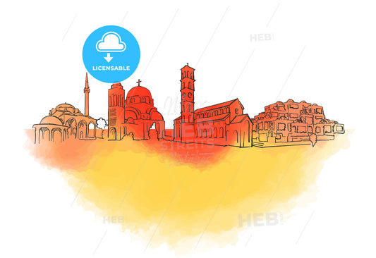 Pristina Colorful Landmark Banner – instant download