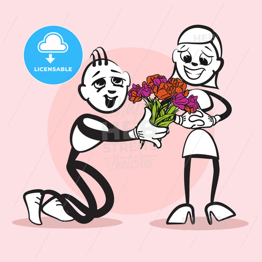 Proposal Marriage Stickman Emotion – instant download