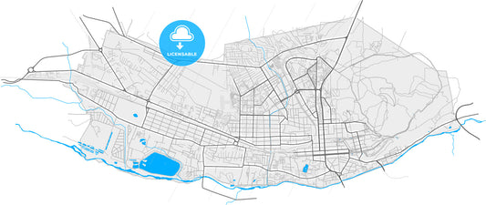 Pyatigorsk, Stavropol Krai, Russia, high quality vector map