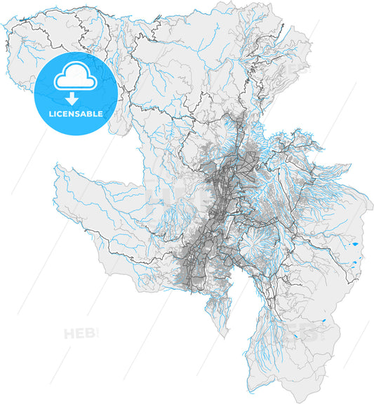 Quito, Ecuador, high quality vector map