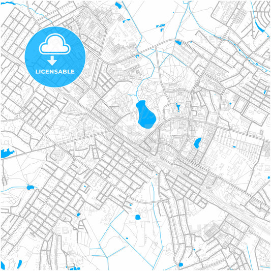 Ramenskoye, Moscow Oblast, Russia, city map with high quality roads.