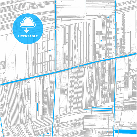 Rangsit, Pathum Thani, Thailand, city map with high quality roads.