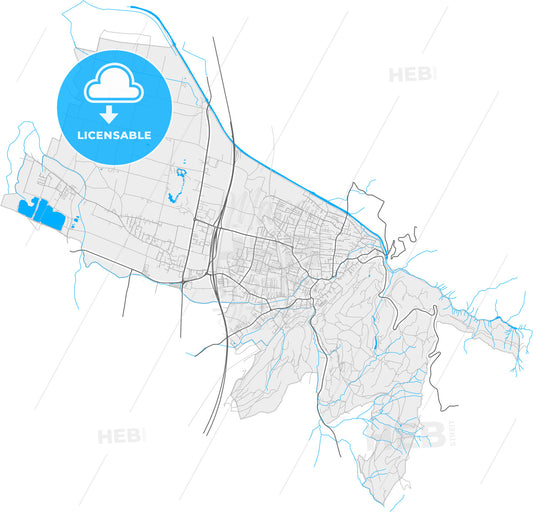 Rankweil, Vorarlberg, Austria, high quality vector map