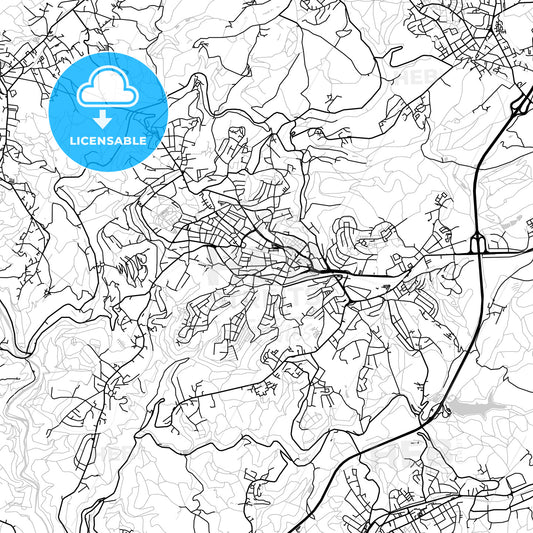 Remscheid, Germany, Vector Map - Light