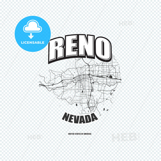 Reno, Nevada, logo artwork – instant download