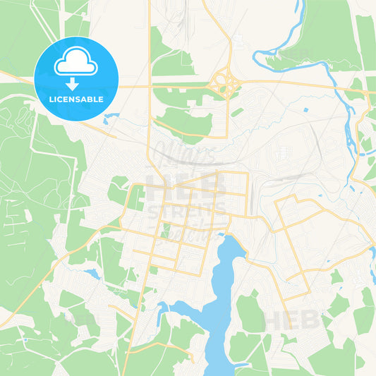 Revda, Russia Vector Map - Classic Colors