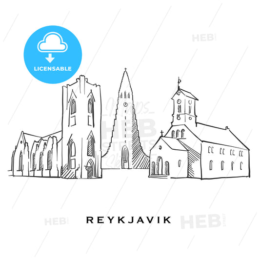 Reykjavik Iceland famous architecture – instant download