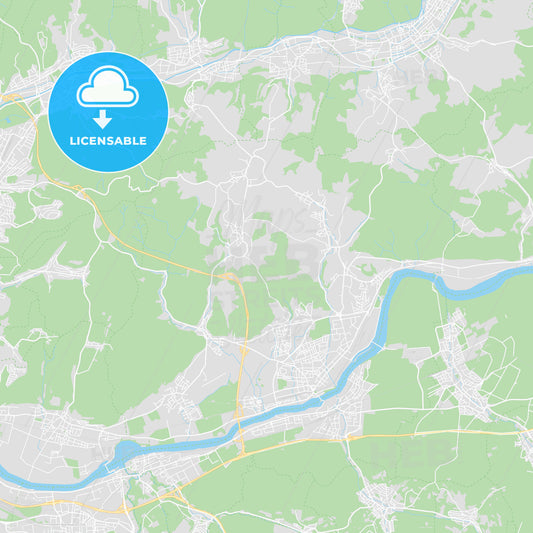 Rheinfelden (Baden), Germany printable street map