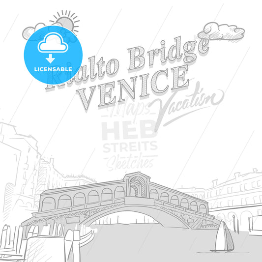 Rialto bridge travel marketing cover – instant download