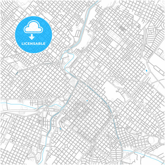 Ribeirao Preto, Brazil, city map with high quality roads.