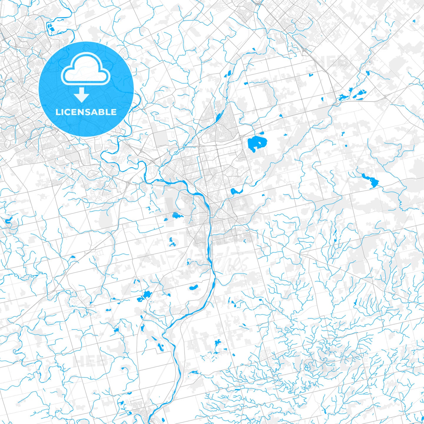 Map of Cambridge Ontario Canada